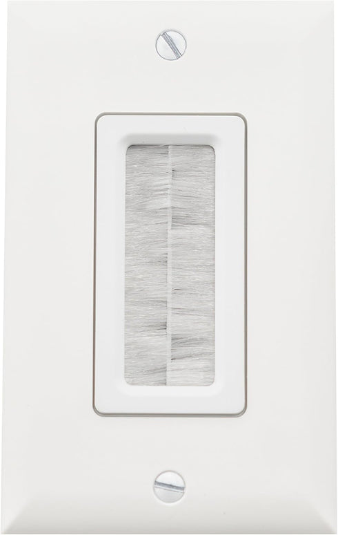 Legrand On-Q Cable Access Wall Plate, Recessed, Hides Low Voltage Cables, White