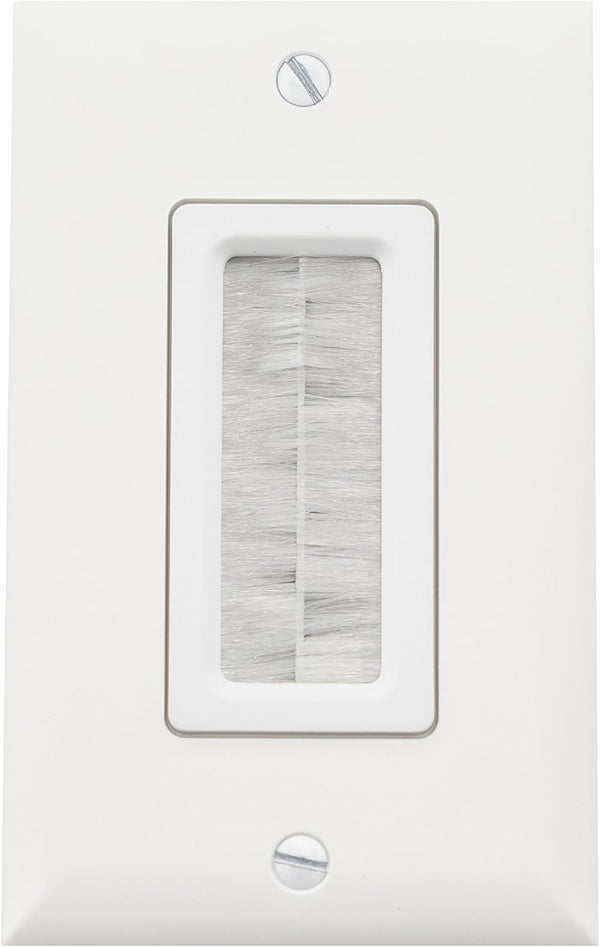 Legrand On-Q Cable Access Wall Plate, Recessed, Hides Low Voltage Cables, White