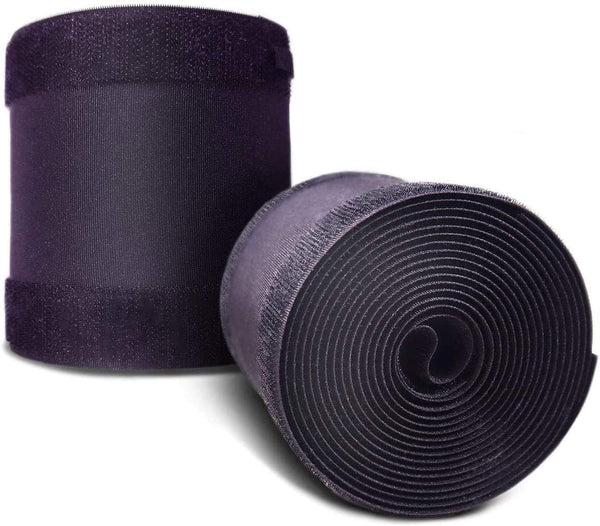 2 Pcs Black Floor Cord Cover for Office Carpet Wire Management, Under Desk Cable Grip Strip (3.9 Width X 10 Length)