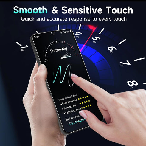 YWXTW EZ Unlock Privacy Screen Protector for Samsung Galaxy S24, 0.1S Ultrasonic Fingerprint Support, 2 Pack
