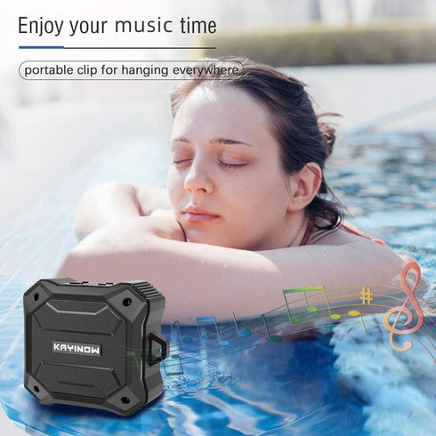 IPX7 Waterproof Bluetooth Shower Speaker, Portable Wireless Speaker with Loud Sound, Built-in Mic, 12 Hours for Outdoor
