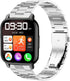 Lamshaw Stainless Steel Replacement Strap for Popglory 1.85 Smart Watch, Compatible with P66/LESHIDO Smart Watches