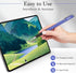 MEKO Stylus Pens for Touch Screens - 2 in 1 Universal Disc Stylus with 6 Replacement Tips - Blue/Silver