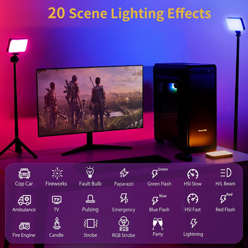 VRIG 2500K-9000K, 3000 20 140 RGB Video Light, Portable LED Camera Light, mAh, Effects, LEDs, OLED Display, DSLR