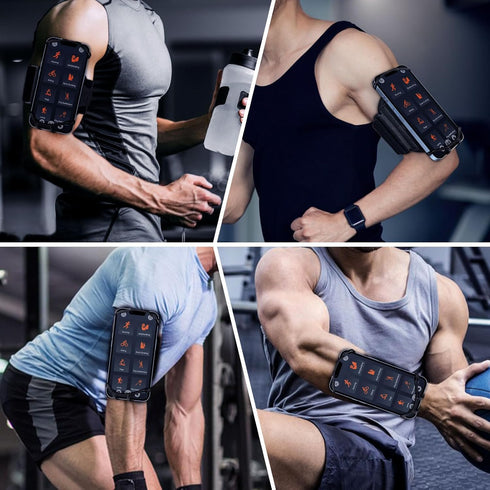 Armband Phone Holder, 360° Rotation & Detachable, Fits 4.7''-7.5'' Phones, Compatible with iPhone 15/14/13/12