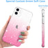 JJGoo Compatible with iPhone 11 Case, Clear Glitter Sparkle Shock Absorption Protective Phone Cases Cute Slim Thin Cover for Women Girls (6.1 inch) 2019 - Pink Gradient