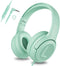 Kids Headphones for School, Toddler Wired with Microphone, Plug in Bulk for Boys and Girls 3+ Year Old Green