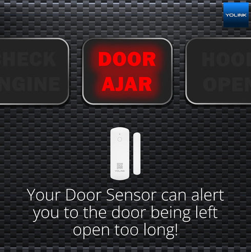 YoLink LoRa Smart Door & Window Sensor: Up to 1/4 Mile Range, Door Left-Open Reminders, 5 Year Battery Life