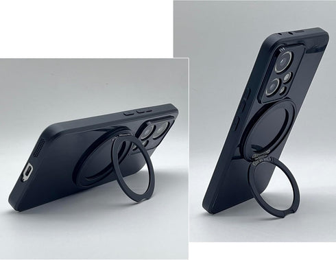 TENOC Rotatable Magnetic Phone Kickstand - Matte Black Ring Holder