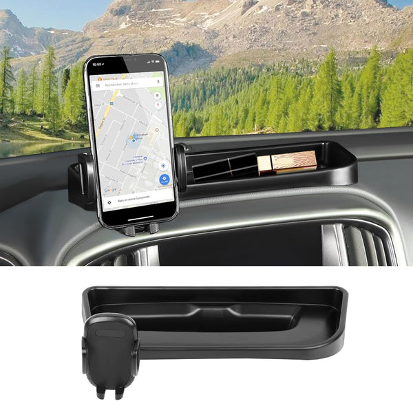 Multi-Mount Metal Dash Phone Holder for 2014-2022 Chevy Colorado/GMC Canyon, Phone Mount Storage Tray