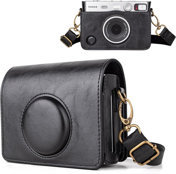 Mini EVO Camera Case, Vintage Leather Case Compatible with Fujifilm Instax Mini EVO, Fuji Instax Mini EVO Cover with