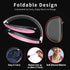 Foldable Bluetooth Headphones, Wireless Neckband Headset with Retractable Earbuds, Noise Cancelling