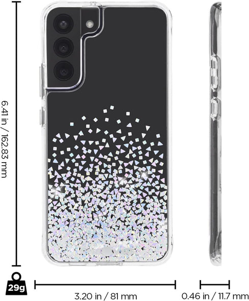 Case-Mate Twinkle Ombre Case for Samsung Galaxy S22 Plus, Reflective Foil Elements, 10 ft Drop Protection, 6.6 Inch,