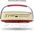 Supersonic SC-1201BT Retro Portable Bluetooth Speaker, Vintage Vibes, AM/FM Radio, USB/SD Card/AUX Inputs for Kitchen