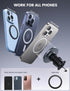 Lamicall MagSafe Car Mount - 20 Strong Magnets, Hands-Free Phone Holder for iPhone 15/14/13 Pro Max & All Phones.