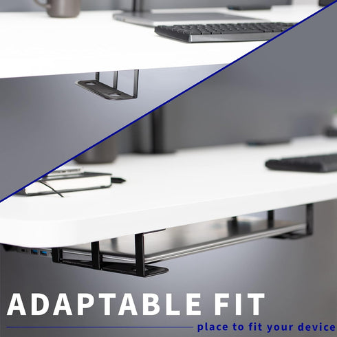 VIVO Universal Under Desk Laptop Storage Mount, Tablet Mounting Brackets, Hidden Docking Station Holder, 3 Parts