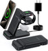 Tribone 3 in 1 Foldable Fast Wireless Charger, Black, for iPhone 16/15/14/13/12/11 Pro Max, Apple Watch, AirPods