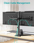 MOUNT PRO 2 27 inches,17.6lbs 75x75 100x100, Dual Monitor Stand, Free-Standing Full Motion Monitor Desk Mount Fits