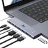 USB C Hub Adapter for MacBook Pro/Air M1M2, Multiport Adapter with 4K HDMI and 100W Thunderbolt