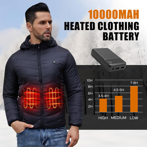 5V/2A Heated Vest Heated Jacket Battery Pack 10000mAh Power Bank for Heating Vests Jackets Coats Hoodies Battery for Electric Vest Jacket for Men for Women - (Not suit for 7.4v Heated Clothing)