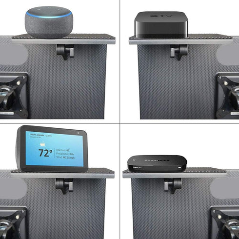 YOKEPO 8 Inch TV Top Shelf Mounting Bracket Flat Panel Mount Adjustable Mount on Monitors to Hold Cable Boxes, Apple