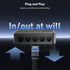 BENFEI 5-Port Gigabit Ethernet Switch, Wall Mount & Desktop Network Switch Hub, Ethernet Splitter, Plug & Play