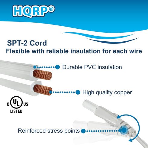 HQRP 6ft DVR-810H, EFX-1000, HTD330DV, HTZ7, HTZ830DV, HTZ940DV AC Power Cord Long Compatible with Pioneer