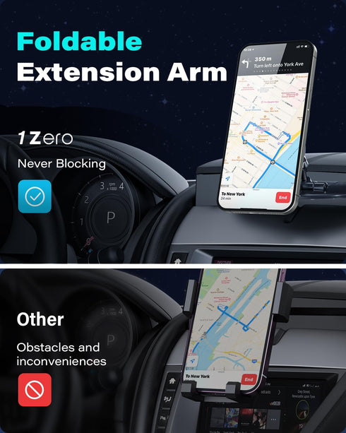 1Zero MagSafe CD Phone Holder for Car, Magnetic Phone Mount with 17 Strong Magnets for iPhone 15/14/13/12 Series