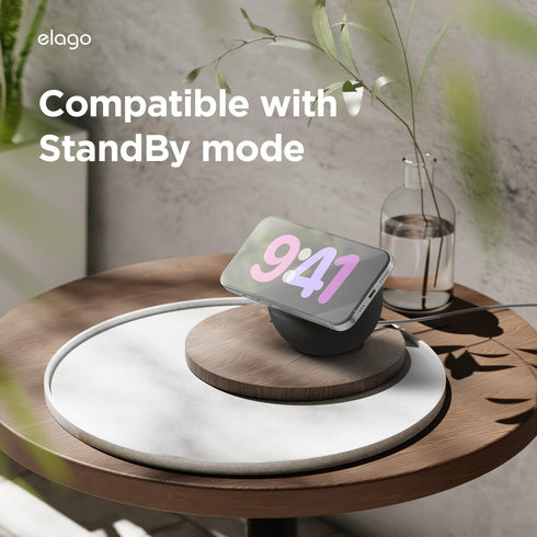 elago MS2 Charging Stand Compatible with MagSafe Charger, Premium Silicone for iPhone 16/15/14/13/12 Series