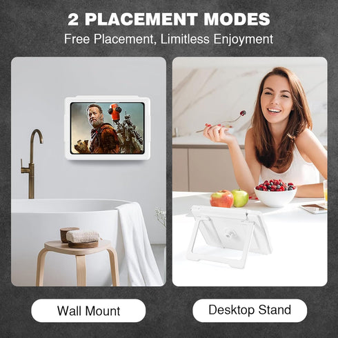 MoKo Shower Tablet Holder, Waterproof iPad Holder for Devices Up to 11", 360° Rotation Wall Mount