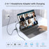 Xumee USB C to 3.5mm Audio Adapter and Charger, 2 in 1 USB-C to Headphone Jack Dongle for iPhone 16/15 Pro Max