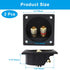 2-Way Speaker Box Terminal Cup, 2.2 Inch Square Stereo Screw Cup Connectors, Pack of 2