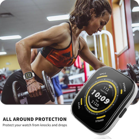 Screen Protector Case for Amazfit Bip 5, 2-Pack Soft TPU Flexible Protective Cover (Black)