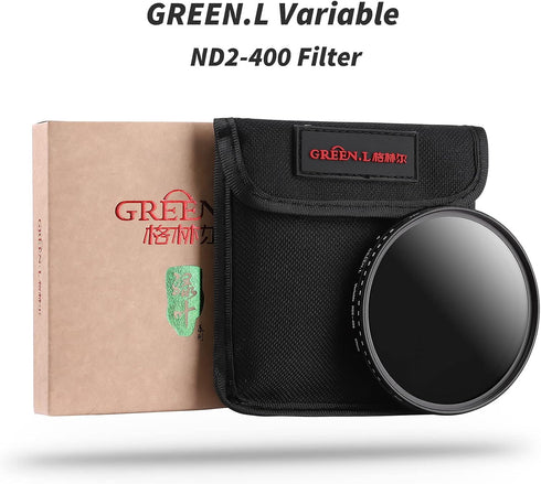82mm Variable ND Filter, Ultra Slim ND2 to ND400 (1-9 Stops) Adjustable Neutral Density Filter for Camera Lens