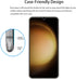 Samsung Galaxy S23 5G Easy Alignment Frame, 2-Pack Tempered Glass Screen Protector & Camera Lens Protector Film.