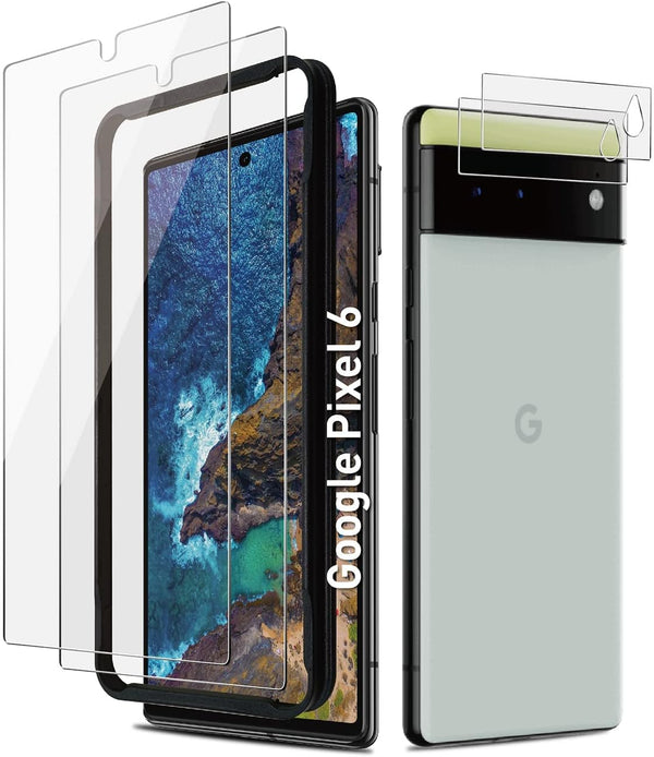 Pixel 6 Screen Protector - Tempered Glass with Camera Lens Protector for Google Pixel 6 [Fingerprint