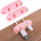 3PCS Cable Clips, Silicone Cable Management Holders, USB Charging Accessory, Pink, for Home and Office Desk