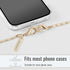 Lightweight Phone Lanyard Crossbody Chain, Detachable Strap with Metal Neck Holder, Charm for iPhone Women Girls Travel