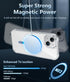 FNTCASE Clear Phone Case for iPhone 14: iPhone 13 Magnetic Military Grade Drop Protection Anti Yellowing Rugged