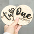 (S001) Baby Monthly Milestone, Wooden Baby Milestone Signs, Monthly Milestone Wood Discs, Baby Milestone Discs