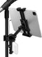 LZSIG Tablet Holder for Mic Stand with Power Bank Clip - Adjustable iPad/iPhone