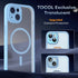 TOCOL 3 in 1 Magnetic Case for iPhone 15 - Full Camera Protection, 15FT Military Grade Protection, Light Blue