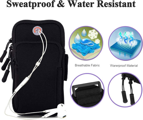 Phone Holder for Running Armband - iPhone 15 14 13 12 11 Pro Max XS XR X 8 7 6 Plus SE Mini Galaxy Ultra Edge S24 S23