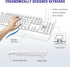 QUASIO 2.4G Wireless Keyboard, Full-Sized Ergonomic Wireless Computer Keyboard with Wrist Rest for Windows, Mac OS