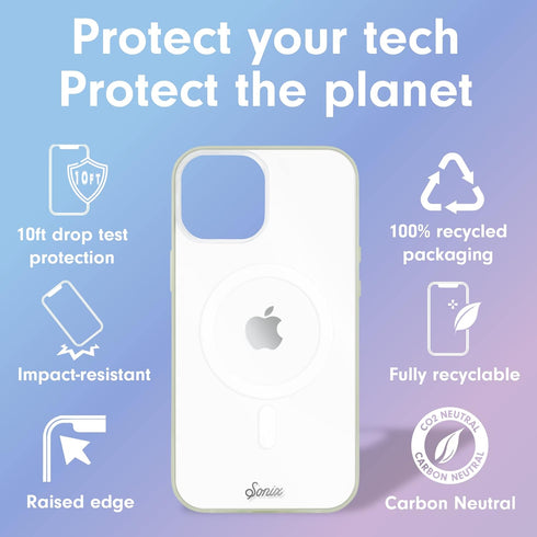Sonix Glow-in-The-Dark Case for iPhone 14 Plus, 10ft Drop Tested, Compatible with MagSafe, Clear Glow