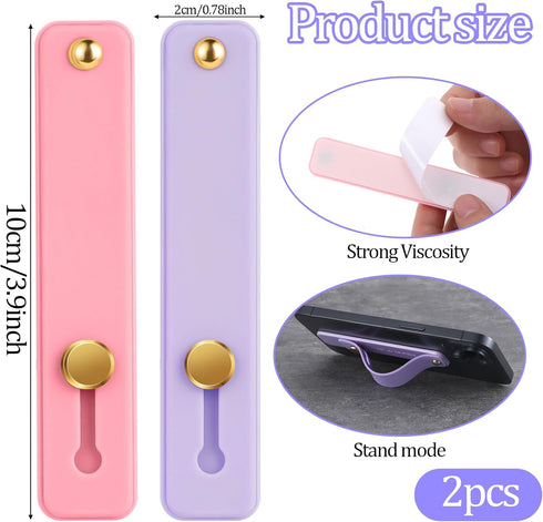 Styquenzer 2 Pcs Loop for Phone Case Phone Loop Finger Holder Universal Portable Phones Finger Strap Phones Holder