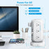AOFO 12 4 USB(1 10Ft Tower Power Strip Flat Plug with Outlets USB C), Surge Protector Charging Station with Overload