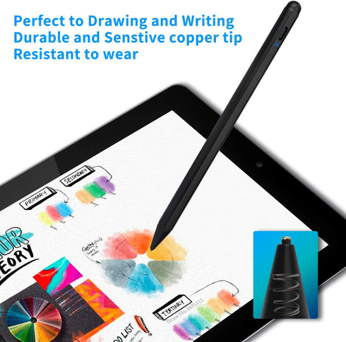 Evach Stylus Pens for Lenovo Tab P12/P11 Pro, High Sensitivity Digital Pencil with 1.5mm Ultra Fine Tip, Black