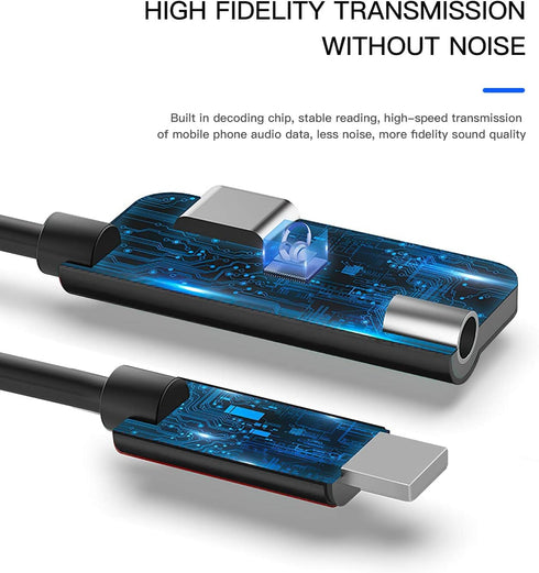 Headphone Adapter for Lightning to 3.5mm AUX Audio Jack and Charger Extender Dongle, Compatible with iPhone 11, 12