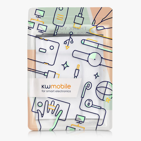 27-28" kwmobile Monitor Cover Compatible with Monitor - Dust Cover Computer Screen Protector - White